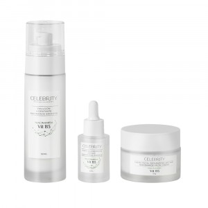 Kit Facial Crema Emulsión Hidratante x100ml + Sérum Regenerador Antiage x30ml + Crema Antiarrugas x50g Niacinamida Celebrity