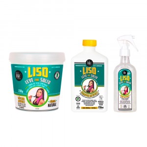 Kit Shampoo + Tratamiento + Spray Liso Leve e Solto Lola Cosmetics