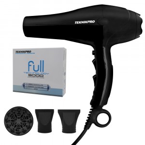 Secador de Pelo Profesional Full Technology 5000 Teknikpro con difusor