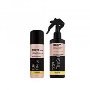 Combo Styling Spray con Destellos + Protector Termico Top Finish Primont