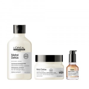 Kit Shampoo + Máscara + Óleo Metal Detox L'Oréal Professionnel