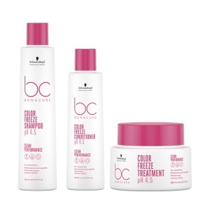 Kit Shampoo 250ml + Acondicionador 200ml + Tratamiento 200ml Color Freeze Bonacure Schwarzkopf