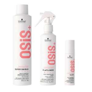 Kit OSiS Protector Térmico Flatliner x200ml + Serum x50ml + Spray Super Shield x300ml Schwarzkopf