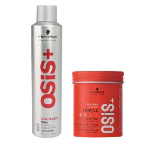 Kit OSiS Spray de Brillo x300ml + Goma Fibrosa de Fijación x 100ml Schwarzkopf