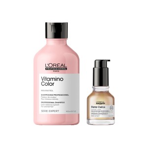 Kit Shampoo Vitamino Color + Óleo Metal Detox Serie Expert L'Oréal Professionnel