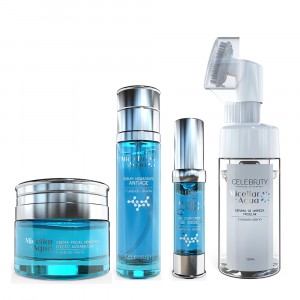 Kit Facial Espuma Micellar x120ml + Gel Contorno Ojos x20g + Serum Antiage x120ml + Crema Antiarrugas x50g Celebrity